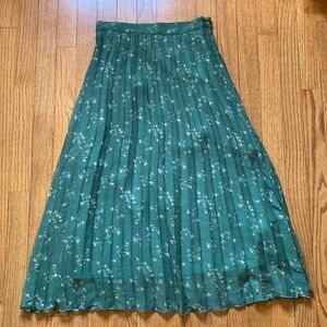 A-line Pleated Midi Skirt